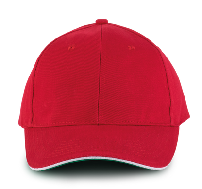 ORLANDO - Gorra 6 paneles - Red / White / Green