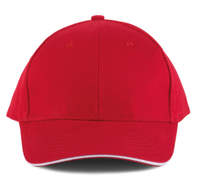 ORLANDO - Gorra 6 paneles - Red / White