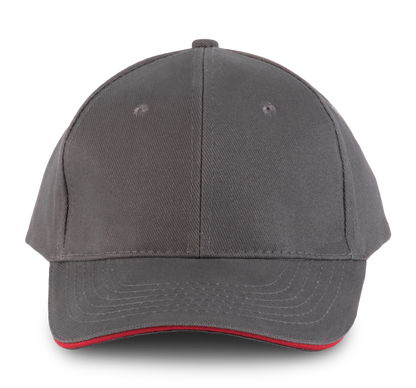 ORLANDO - Gorra 6 paneles - Slate Grey / Red