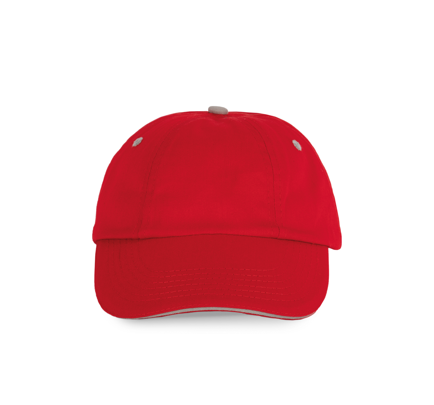 Top - Gorra 6 paneles - Red / Grey