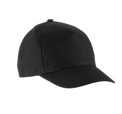 Gorra algodón - 5 paneles - Black