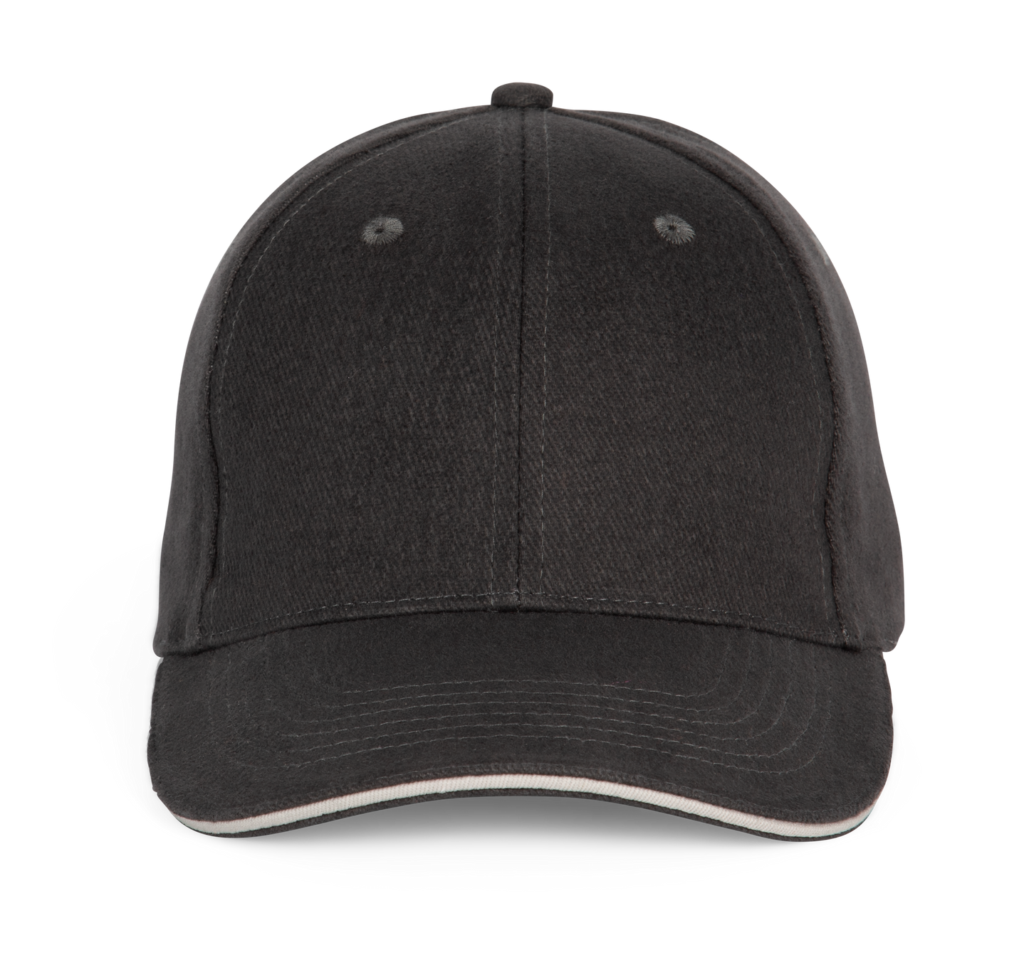 Gorra béisbol con sándwich - 6 paneles - Dark Grey / Light Grey