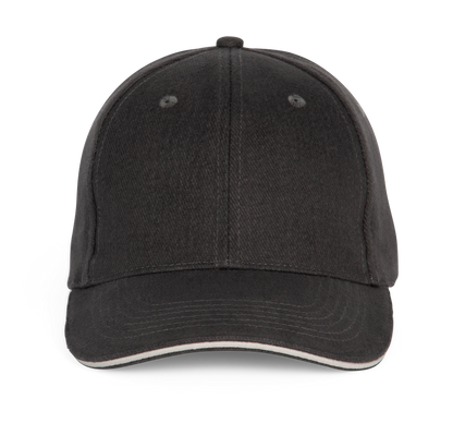 Gorra béisbol con sándwich - 6 paneles - Dark Grey / Light Grey