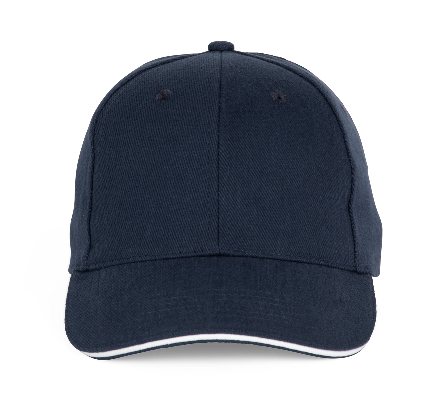 Gorra béisbol con sándwich - 6 paneles - Navy / White