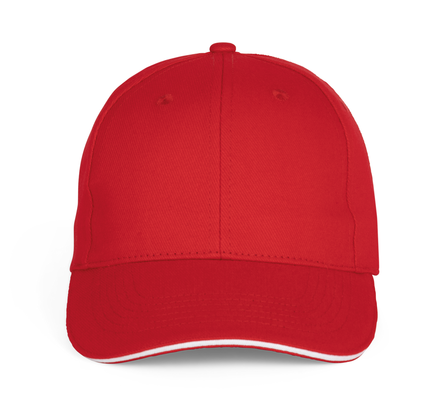 Gorra béisbol con sándwich - 6 paneles - Red / White