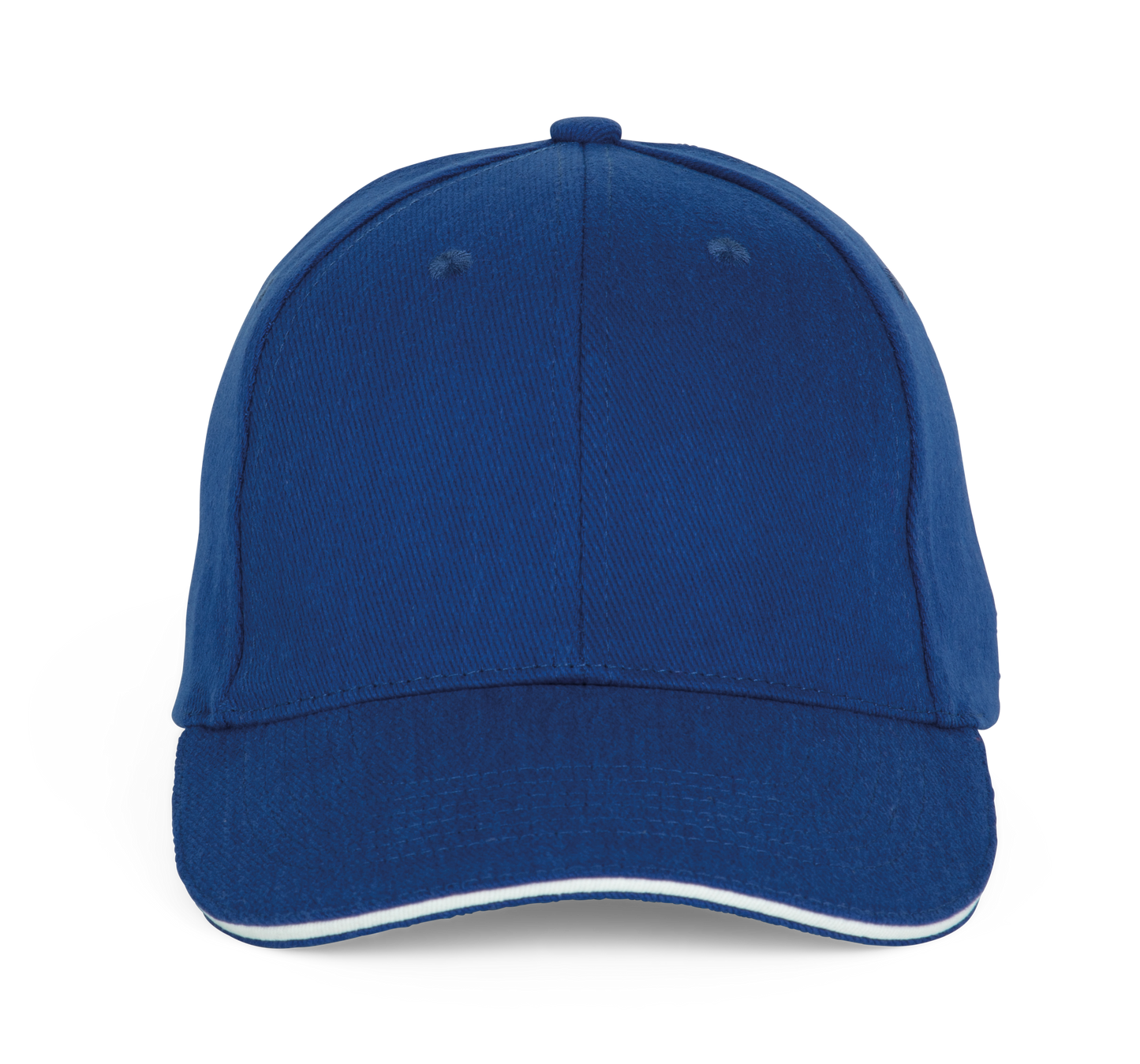 Gorra béisbol con sándwich - 6 paneles - Royal Blue / White