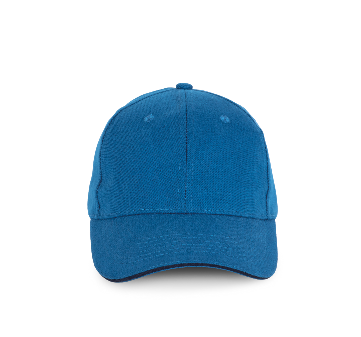 Gorra algodón orgánico con sándwich contrastado - 6 paneles - Sea Blue / Navy