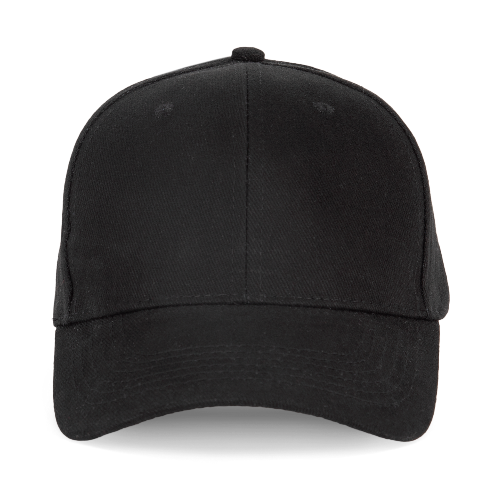 Gorra de algodón bio - 6 paneles - Black