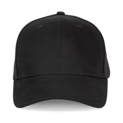Gorra de algodón bio - 6 paneles - Black