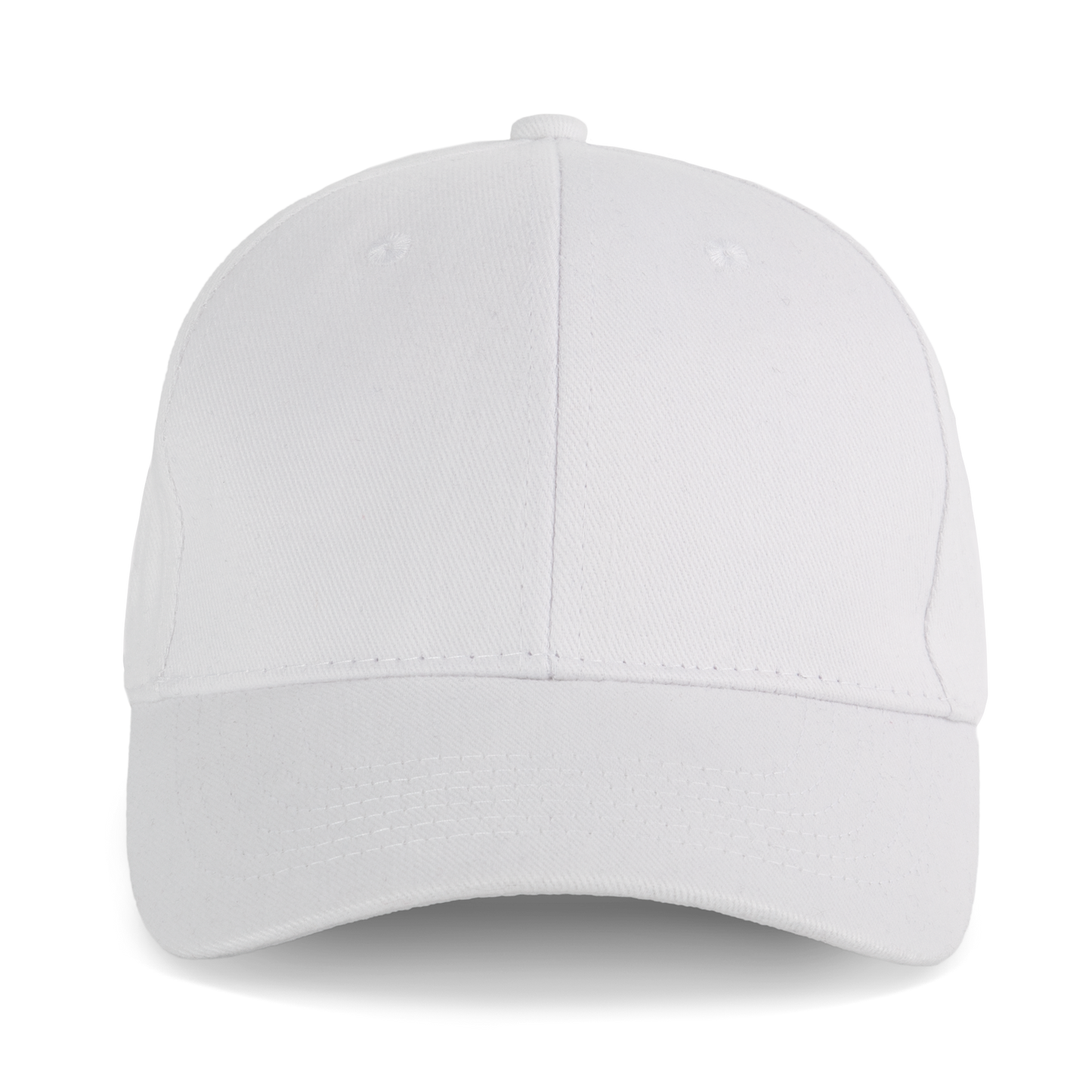 Gorra de algodón bio - 6 paneles - White