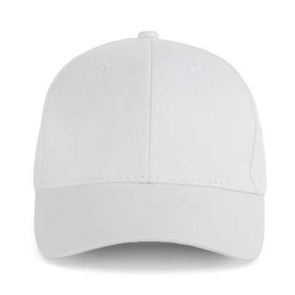 Gorra de algodón bio - 6 paneles - White
