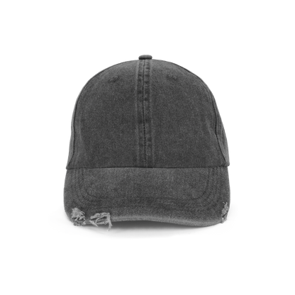 Gorra vintage efecto desgastado - 6 paneles - Washed Black