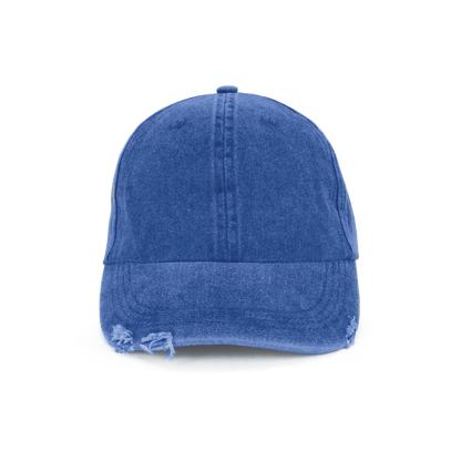 Gorra vintage efecto desgastado - 6 paneles - Washed Blue Quartz