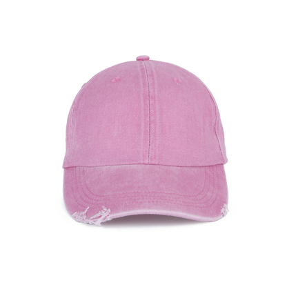 Gorra vintage efecto desgastado - 6 paneles - Washed Dark Pink