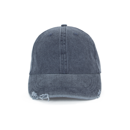 Gorra vintage efecto desgastado - 6 paneles - Washed Navy