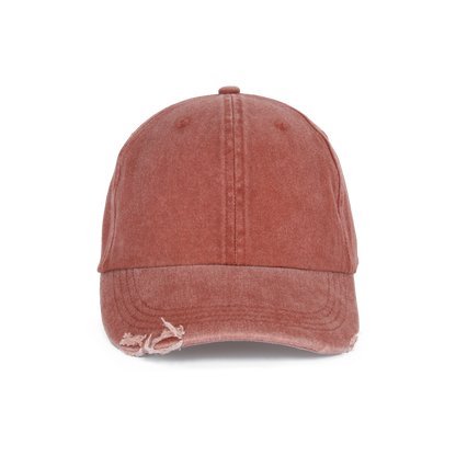 Gorra vintage efecto desgastado - 6 paneles - Washed Orange Brick