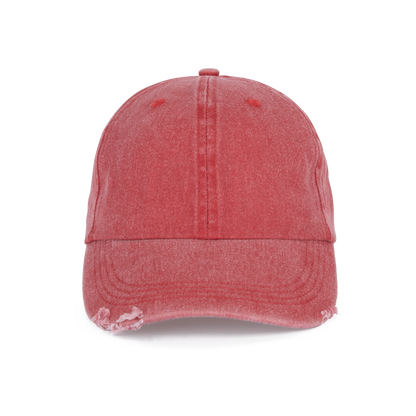 Gorra vintage efecto desgastado - 6 paneles - Washed Red