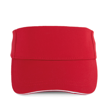 Visera deportiva de algodón - Classic Red / White
