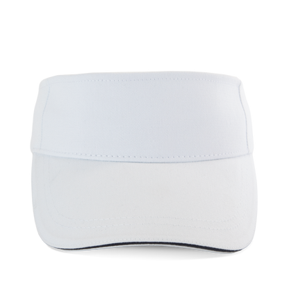 Visera deportiva de algodón - White / Navy