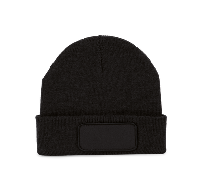 Gorro reciclado con parche - Black