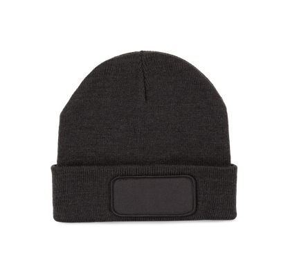 Gorro reciclado con parche - Dark Grey