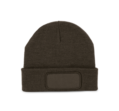 Gorro reciclado con parche - Dark Khaki