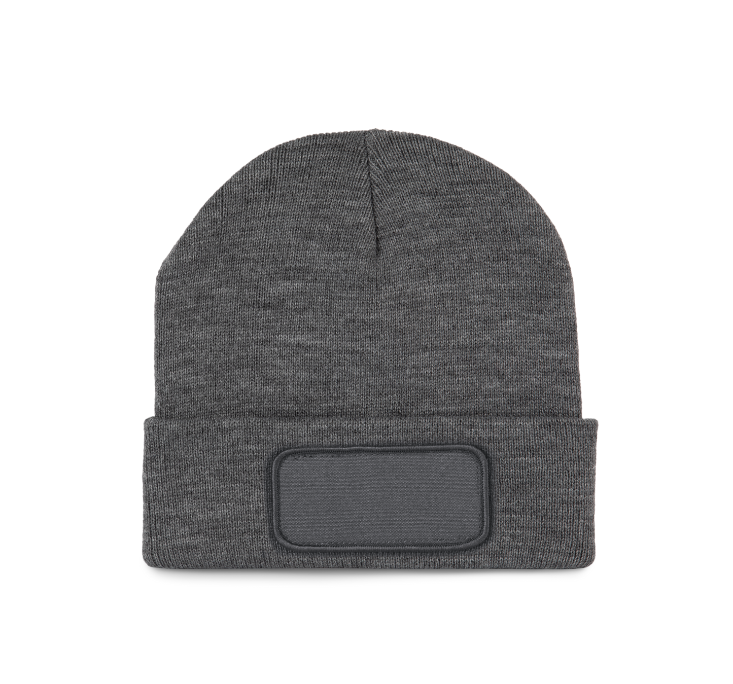 Gorro reciclado con parche - Grey Heather