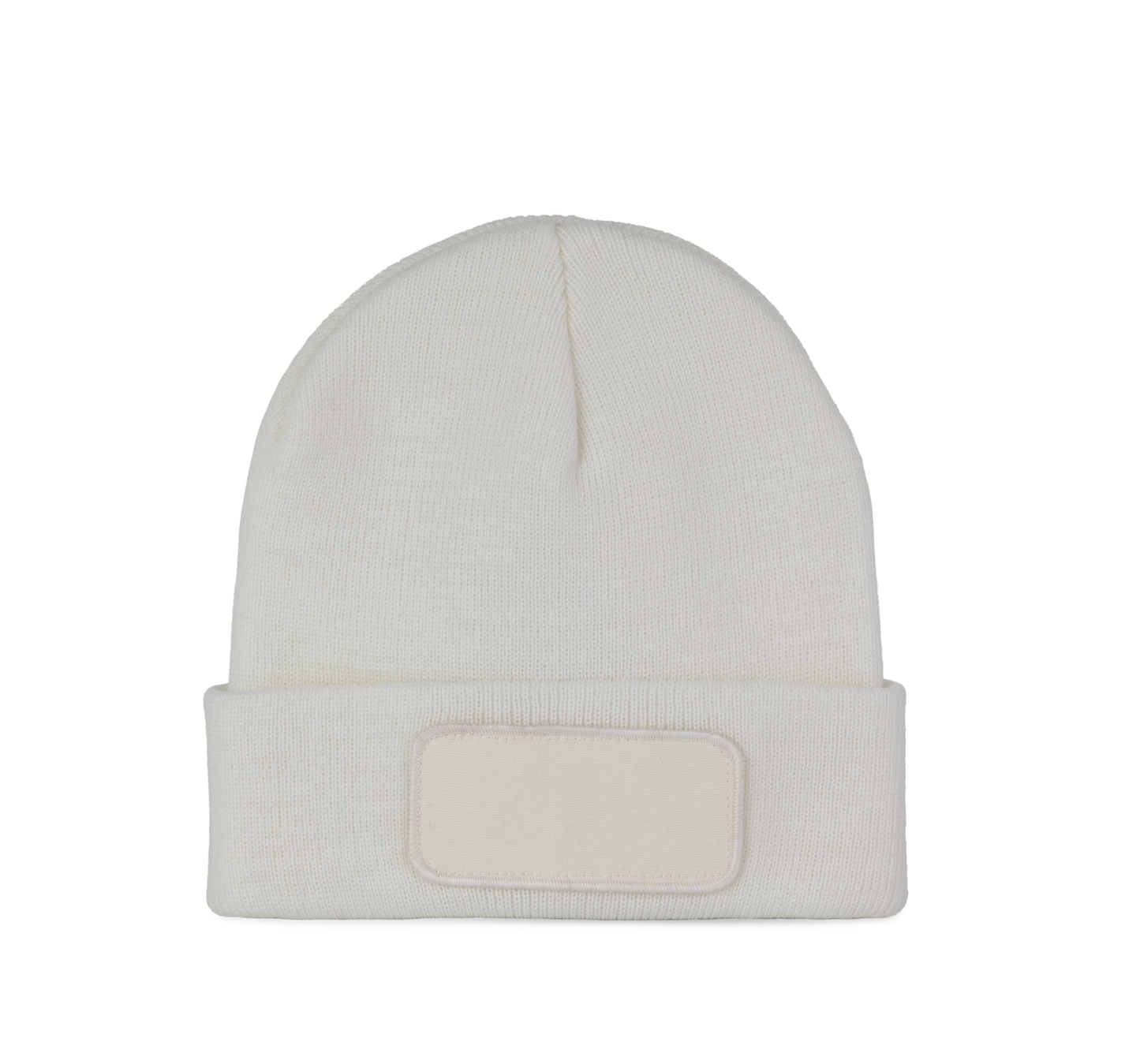 Gorro reciclado con parche - White
