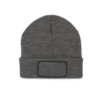 Gorro con parche - Grey Heather