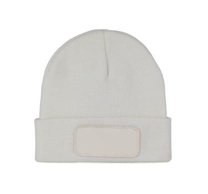 Gorro con parche - White