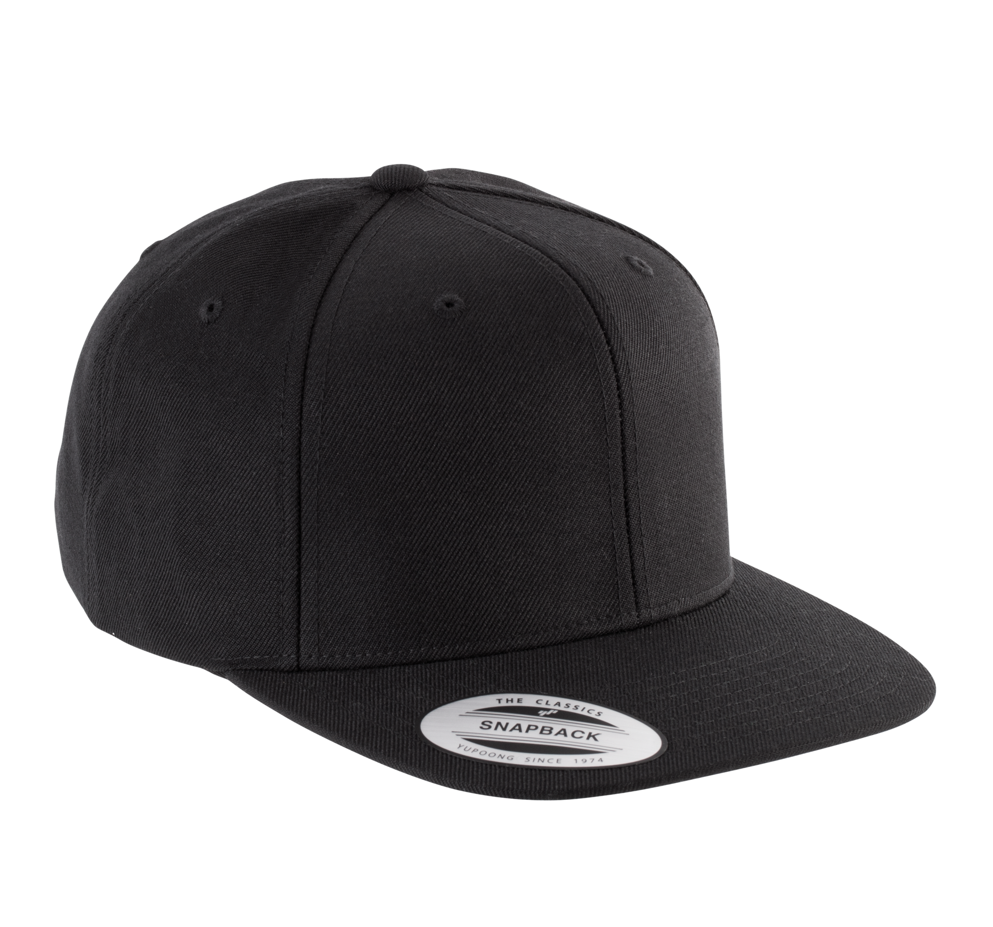Gorra visera plana - 6 paneles - Black