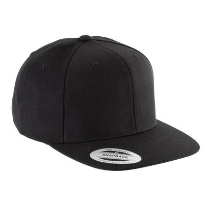 Gorra visera plana - 6 paneles - Black
