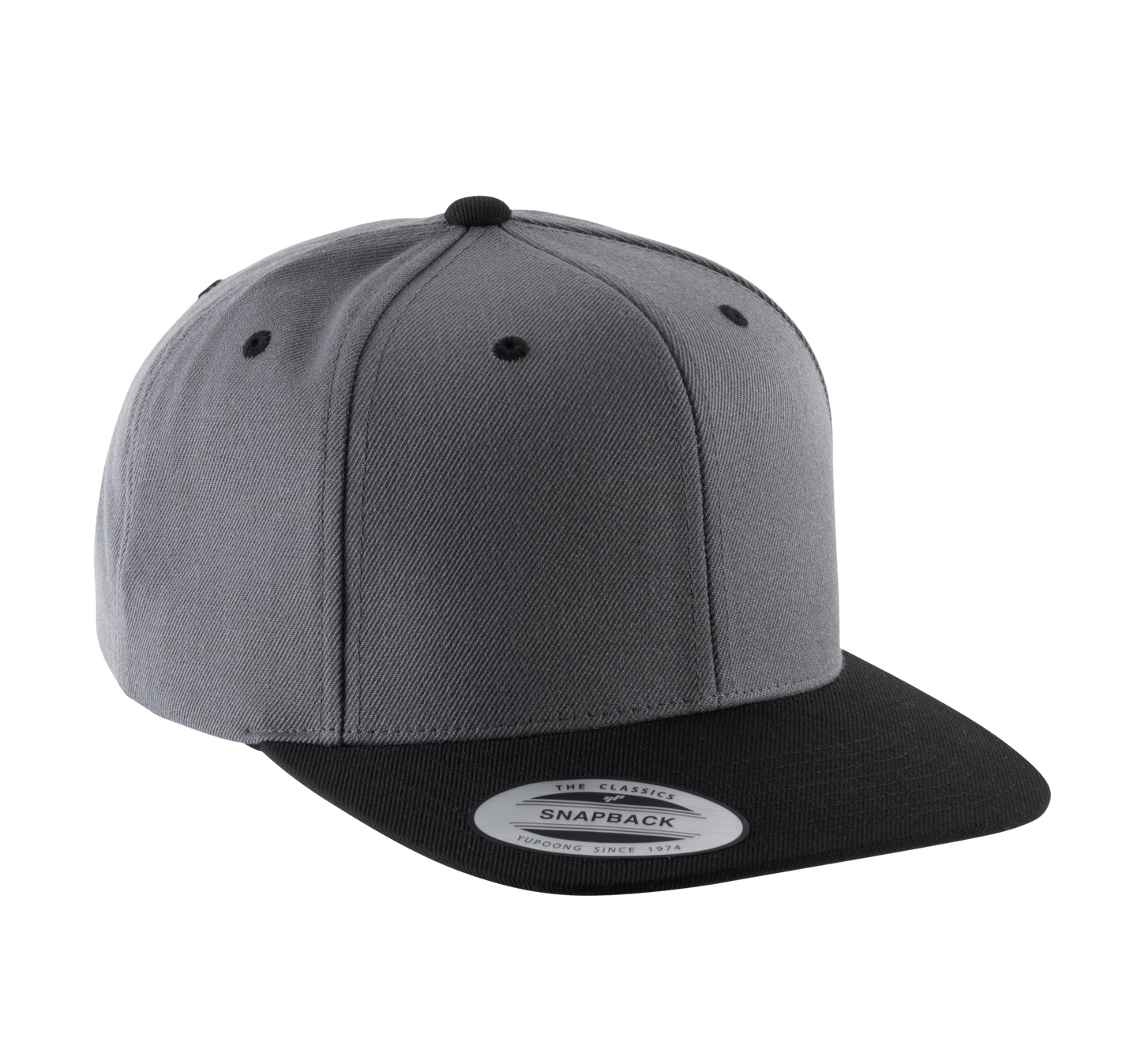 Gorra visera plana - 6 paneles - Dark Grey / Black