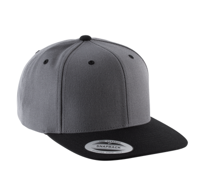 Gorra visera plana - 6 paneles - Dark Grey / Black