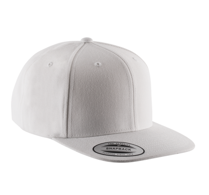 Gorra visera plana - 6 paneles - White