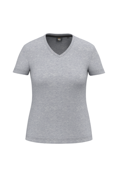 CAMISETA ECORRESPONSABLE ANTIBACTERIANA CUELLO DE PICO MUJER - WK317