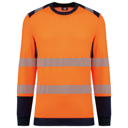 CAMISETA DE SEGURIDAD RECICLADA CUELLO REDONDO MANGA LARGA UNISEX - WK361