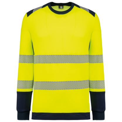 CAMISETA DE SEGURIDAD RECICLADA CUELLO REDONDO MANGA LARGA UNISEX - WK361