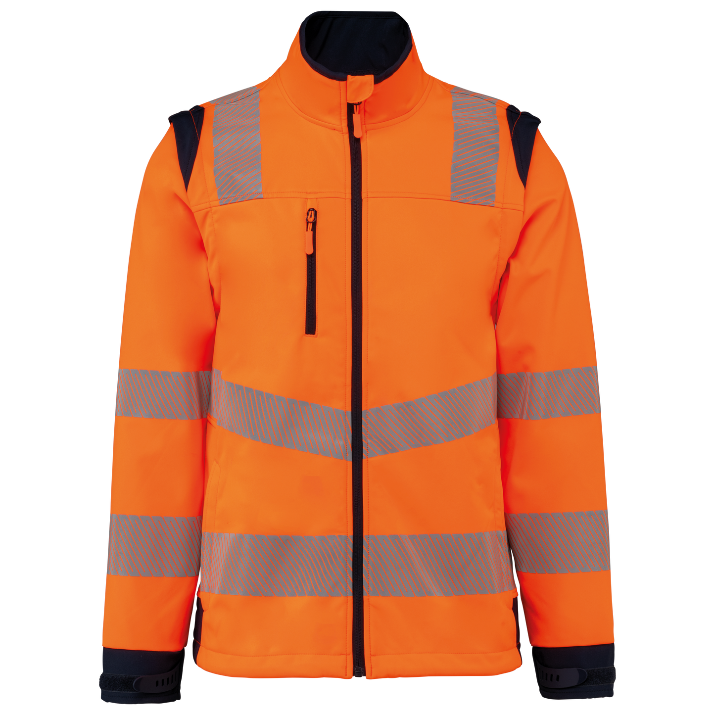 CHAQUETA SOFTSHELL DE SEGURIDAD RECICLADA CON MANGAS AMOVIBLES UNISEX - WK460