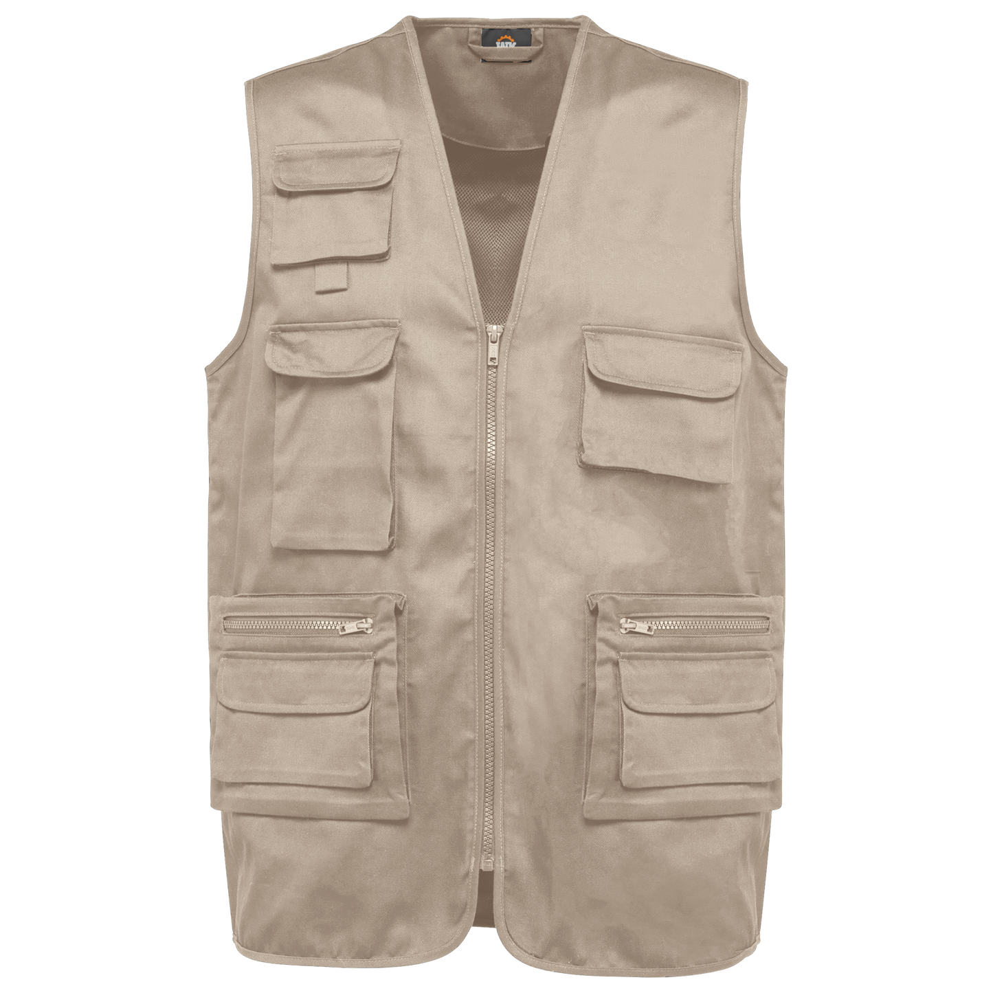 Chaleco polialgodón multibolsillos con forro  - Unisex