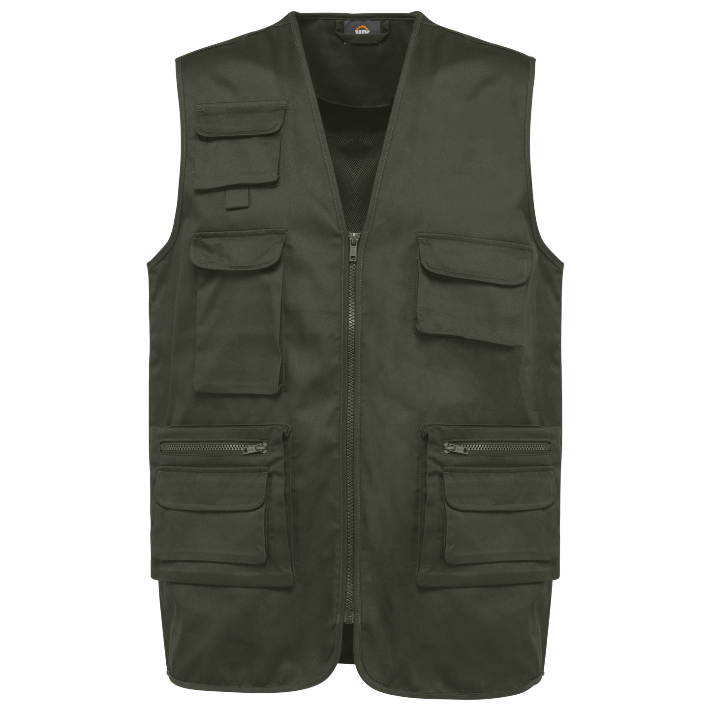 Chaleco polialgodón multibolsillos con forro  - Unisex