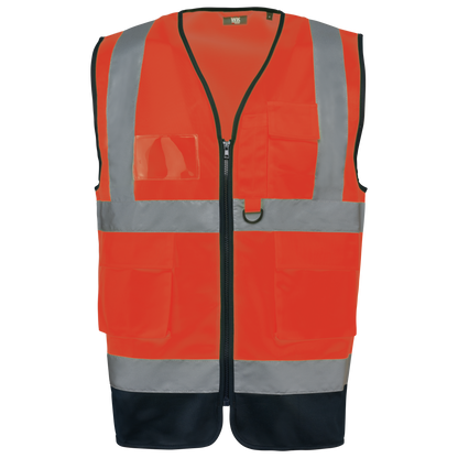 Chaleco de seguridad alta visibilidad reciclado con cremallera unisex