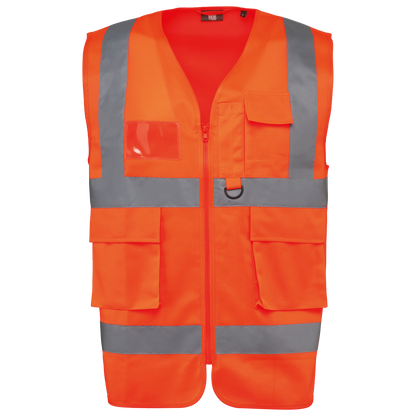 Chaleco de seguridad alta visibilidad reciclado con cremallera unisex