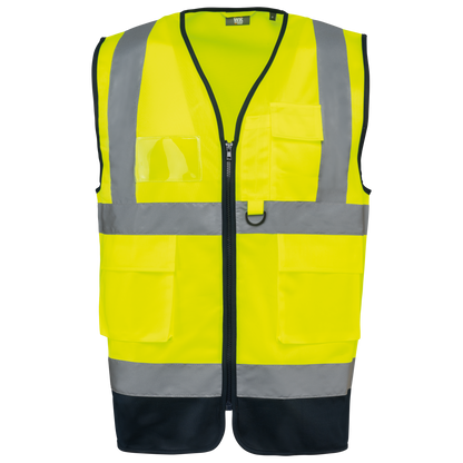 Chaleco de seguridad alta visibilidad reciclado con cremallera unisex