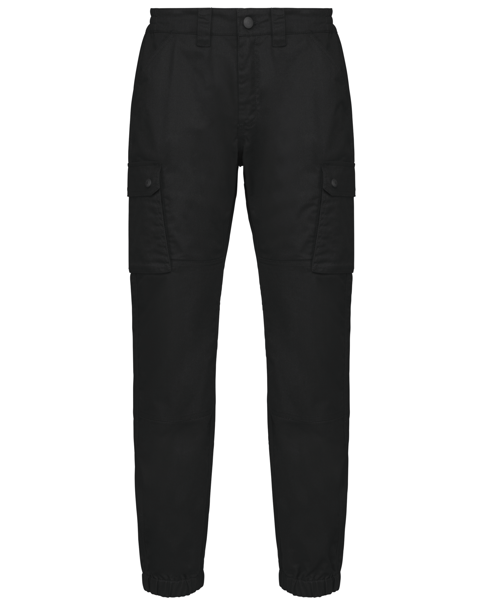 Pantalón tipo cargo unisex con bajo elástico