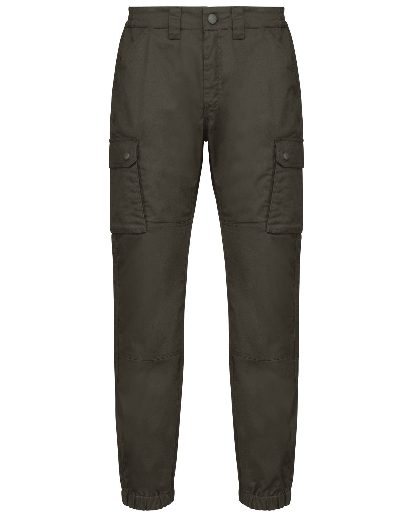 Pantalón tipo cargo unisex con bajo elástico