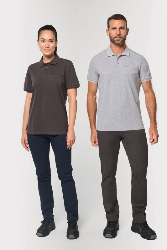 Polo ecorresponsable con bolsillo en el pecho unisex