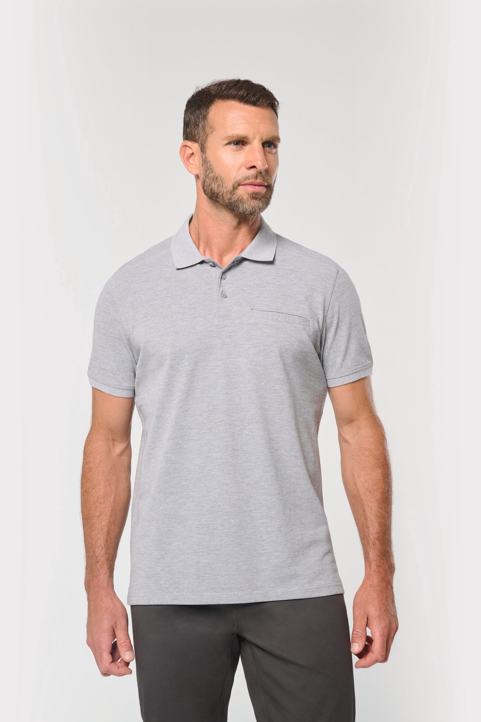 Polo ecorresponsable con bolsillo en el pecho unisex