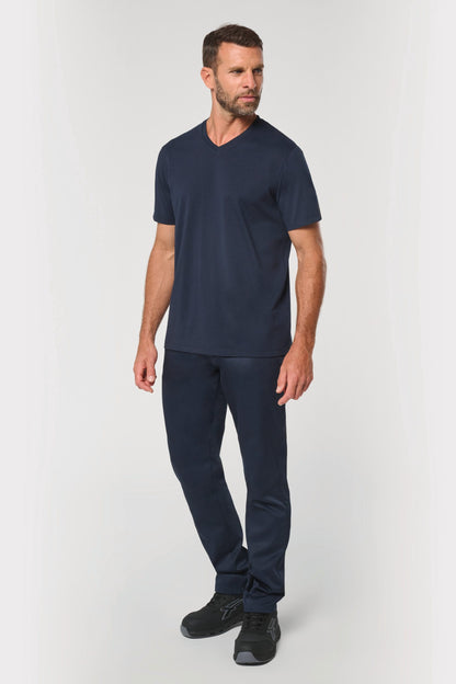 Camiseta ecorresponsable antibacteriana cuello de pico hombre