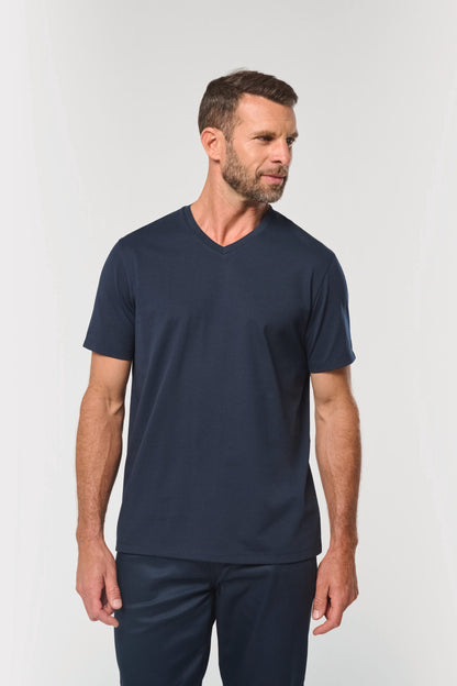 Camiseta ecorresponsable antibacteriana cuello de pico hombre